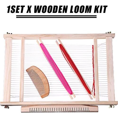 Wooden Loom Kit DIY Knitting Loom Tools Hand-Woven Weaver Knitting Machine Set DIY Craft Sewing Sweaters Scraf Tools Toys
