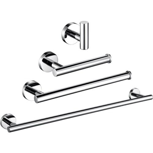 Polished Chrome Stainless Steel Toilet Paper Holder Wall Hook Towel Holder Rack Wall Mounted Kitchen Bathroom WC Accessories