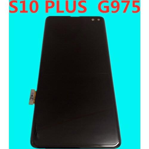 Original AMOLED With Black Dot Screen For samsung Galaxy s10 plus lcd display G975A G975U G975F s10+ lcd display touch assembly
