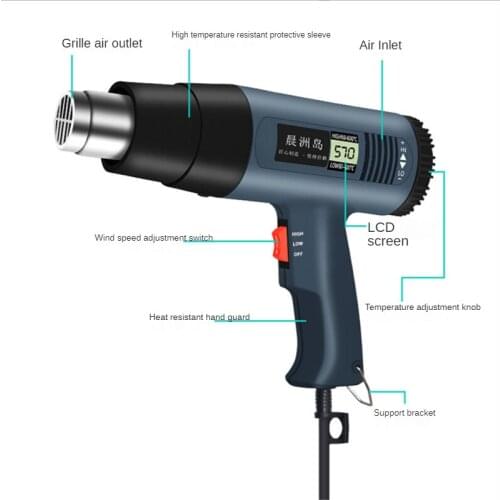 Hot Air Gun 2000W Electric Heater Heat Gun 110V 220V Variable Temperature Adjustable Advanced Power Tools Hot Air Gun Kits