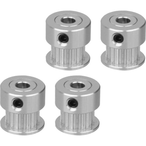 GT2 Timing Belt Pulley 20 Tooth 5mm Bore for 6mm Width Timing Belt, Pack of 4