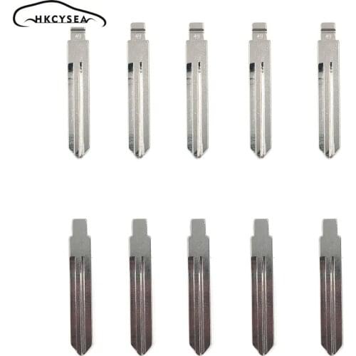 HKCYSEA 10 pcs/lot Metal Blank Uncut Flip KD Remote Key Blade Type #49 for Nissan Key Blade NO. 49