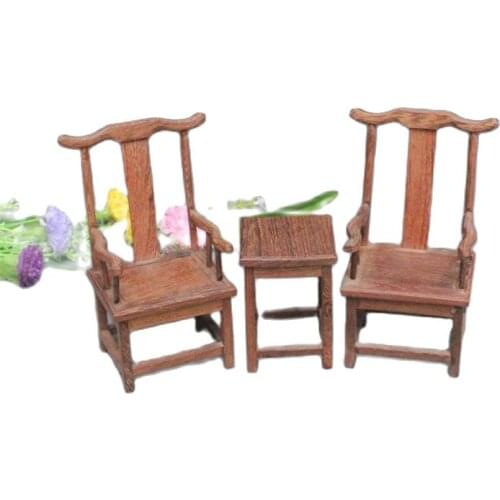 Muebles de palisandro tallados chinos modelo muebles de madera miniatura adornos Silla de palisandro
