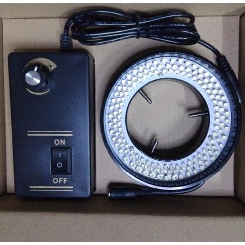 Microscope ring light source visual light source metal 61mm inner diameter three ring 144 grain lamp ring adjustable LED