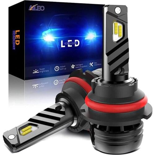 AILEO Car Headlights Bulbs HB1 Led HB5 Hi/Lo Beam 6000K White 9004 Led 9007 Bulb 24xCSP Chip 60W 12000LM IP67 Turbofan Auto Lamp