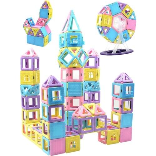Big Size DIY Magnetic Designer Magnetic Building Blocks Construction Building Toys Magnets Blocks For Children Kids Gifts