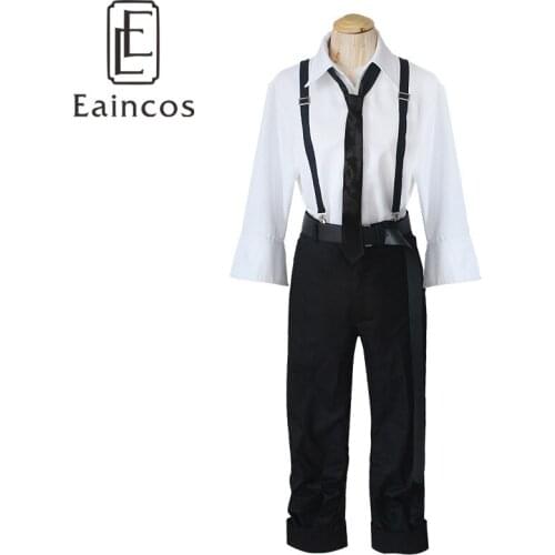 Free Shipping Anime Bungo Stray Dogs Atsushi Nakajima Uniform Cosplay Halloween Party Costume Full Set