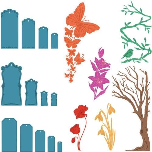 Laced Frame Set Butterfly Flowers Metal Cutting Dies Stencils for DIY Scrapbooking Decorative Crafts Embossing Cards New 2019