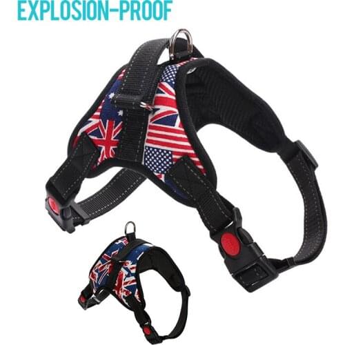 Harness Collar Running for husky Rreflective Vest Dogs Harness Collars For Large Dogs Outdoor Explosion-Proof Pet Dog Supplies