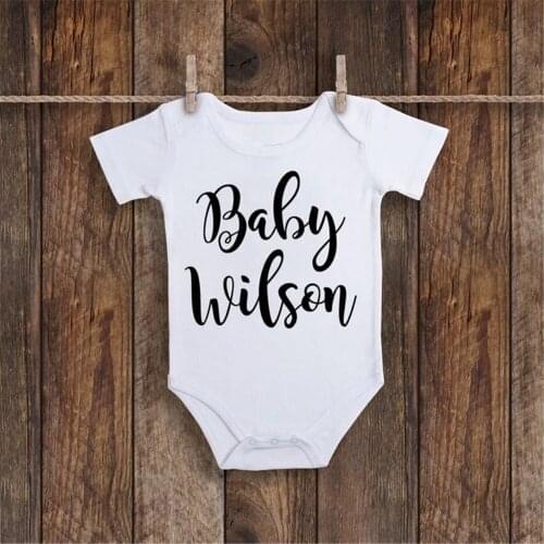 Custom Baby Onesie, Baby Announcement Onesie, Pregnancy Announcement Onesie Personalized Last Name Baby Bodysuit Newborn Gift