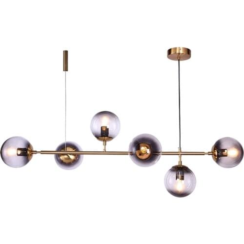 Nordic rectangular pendant lighting designer creative personality model room dining table pendant lights pendant lights glass