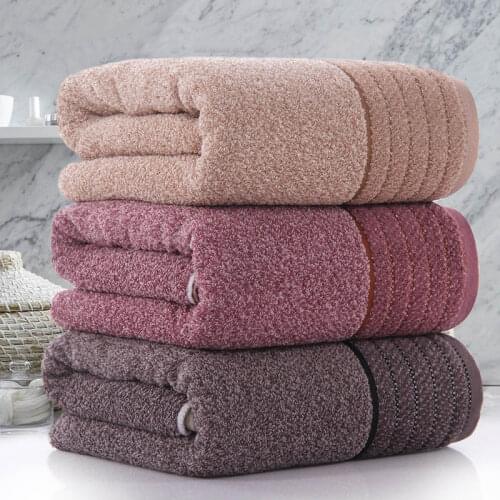 Cotton Dark AB Yarn Satin Bath Towel Adults Super Soft High Absorbent 70*140 Thick Big Bathroom Towels Quick-Drying Beach Towels