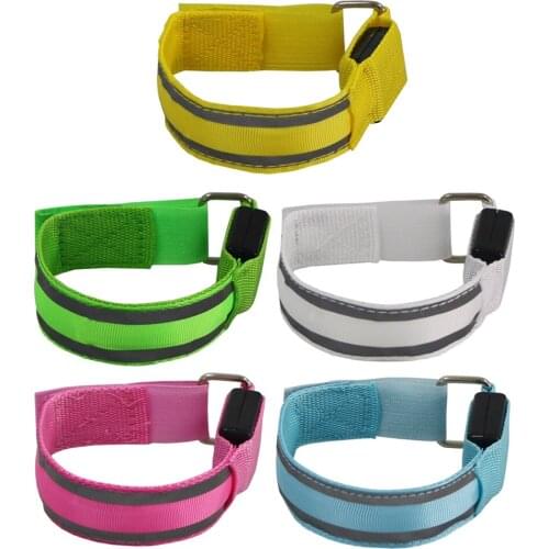 Sports Safety Strap Reflective LED Light Wristband Armband Night Running Cycling Portable Waterproof Cycling Elements