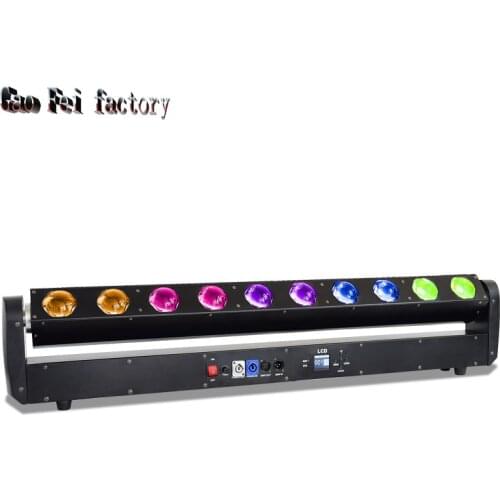 LED Bar DJ Lights 10X40W Lyre Beam DMX RGBW Moving Head Stage Effect Lighting For Christmas Home Party DiscoBoat Show