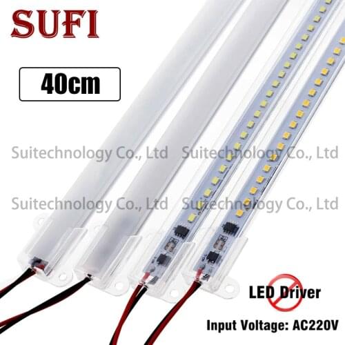 5pcs LED Bar Lights AC220V 40cm 36LEDs LED Tube Light SMD2835 LED Rigid Strip For DIY Showcase light Kitchen Cabinet Light