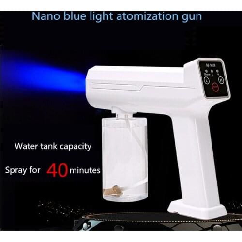 Touch Screen Type Removable Battery Atomizing Disinfection Gun Handheld Blue Light Touch Screen Switch 300ML