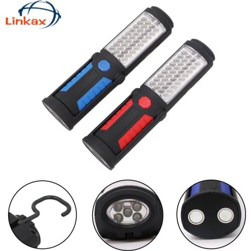 USB Rechargeable Lamp LED Flashlight Outdoor Work Stand Light Magnet Hook Mobile Power For Phone Lanterna US/EU/UK Plug Lights