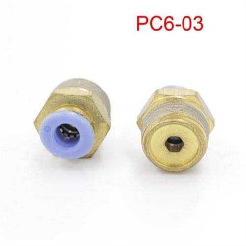 Free Shipping 10 Pcs PC6-03 Pneumatic Fittings For 6mm Tube Push in Quick Connector Air Fittings