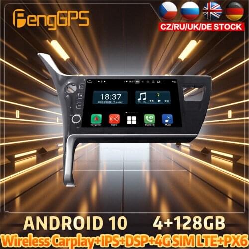 128G Android10 PX6 DSP For TOYOTA Corolla 2016 Car DVD GPS Navigation Auto Radio Stereo Video Multifunction CarPlay HeadUnit