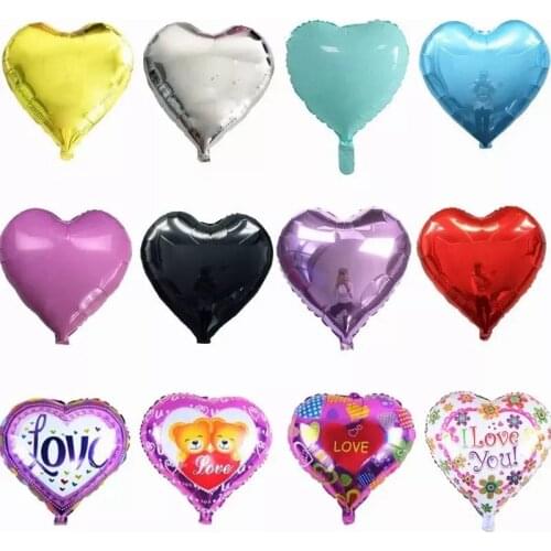2pc 18 inch Romantic Heart Pearl Foil Balloon Inflatable Air Balls Wedding Birthday Party Decor Valentines Day Globos
