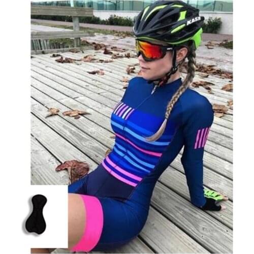 2021 OEM Customized Cycling Wear Sets, High Quality Sponge Padded Cycling Clothing Triathlon Suits, Womens Triathlon Jumpsuit