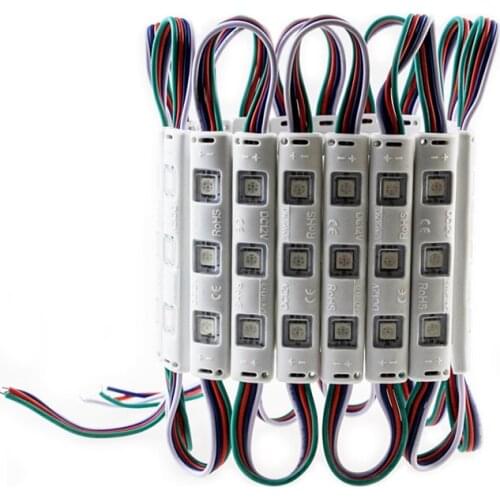 300pcs/lot Best price IP65 5730 3 LED MODULE Waterproof Warm White Green White RGB Injection Molding Light for DC 12V, 75mm*12mm