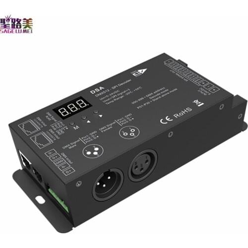 5-24VDC 12V DMX512 to SPI Converter DSA DMX SPI Signal Decoder Controller For WS2811,WS2812,6803,TM1812 IC For Pixel light Tape