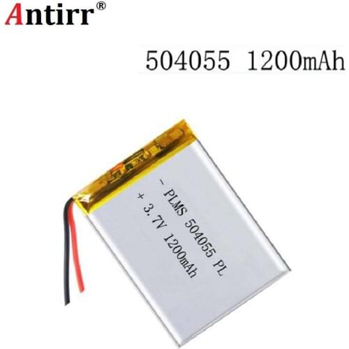 504055 3.7V 1200mAh Rechargeable Li-Polymer Li-ion Battery For mp3 mp4 mp5 phone DVR GPS power bank IPTV lexand sa 5 054055