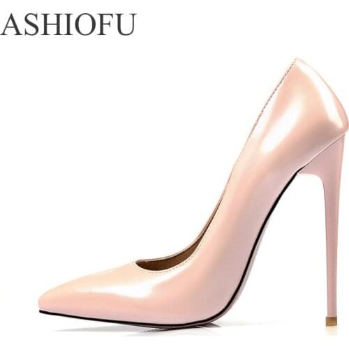 ASIHOFU Handmade Ladies High Heel Pumps Office&Career Stiletto Dress Shoes Pointed Toe Sexy Party Prom Fashion Court Shoes