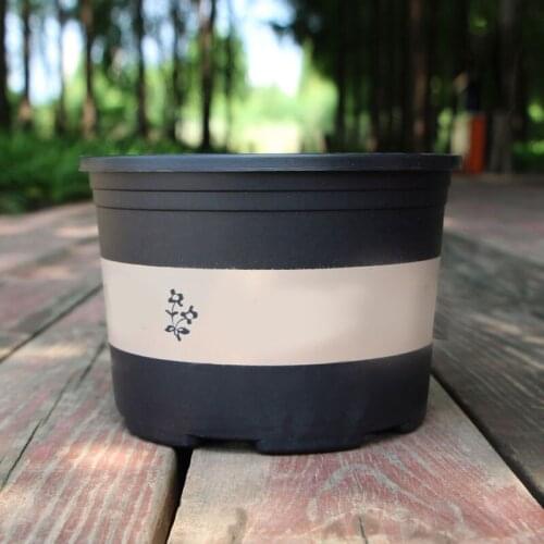 Large Round Short Flower Pot Control Root Rose Pot Planting Seedling Thickening Plastic Flower Pot or Tray GQ