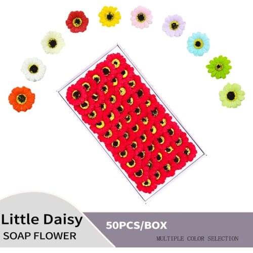 Soap Flower Bouquet Little Daisy Eternal Sunflower Head Shop Decoration Handmade Artificial Art Flowers