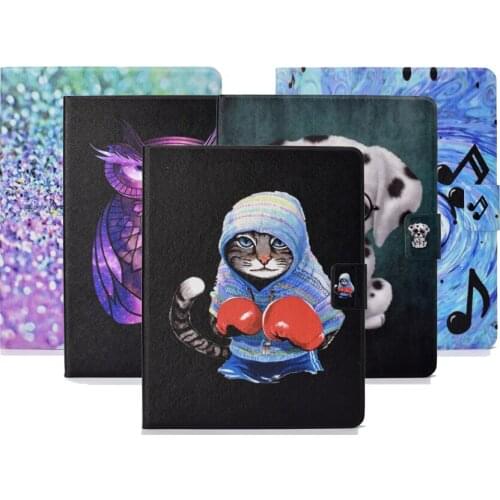 For Apple iPad 5 6 8 Case Fashion Cartoon PU Leather Flip Case For Apple iPad 5 6 8 Cover 9.7'' Smart Tablet Stand Card Slot