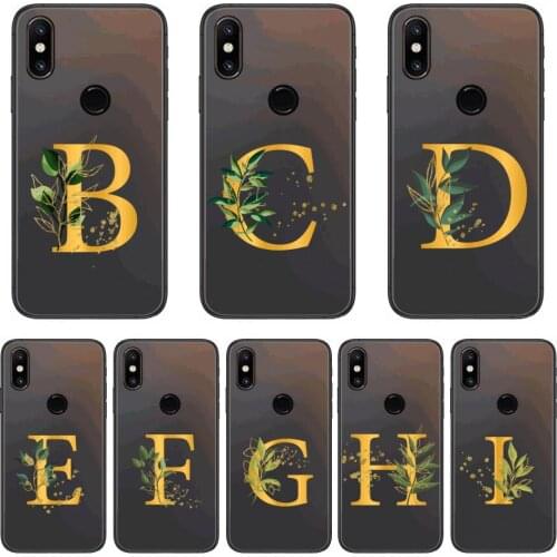 Alphabet Letter Phone Case For xiaomi M2 C3 X3 F2 Lite NFC 6 5 x Poco k30 Pro Anime Black Cover Silicone Back Pretty