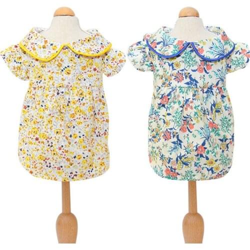 Floral Pet Dog Clothes For Dog Shirt Dress Summer Cute Tshirt Dress Summer Cat Skirt Pet Clothing Dog Summer Dress Dog Costume L