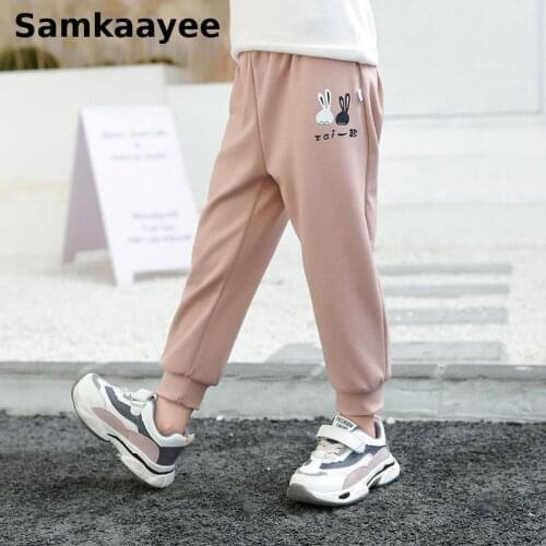 2-9y Children Pants Girls Boys Sports Pants Spring Autumn Kids Trousers Baby Casual Clothing Cartoon Elastic Long Sweatpants y17