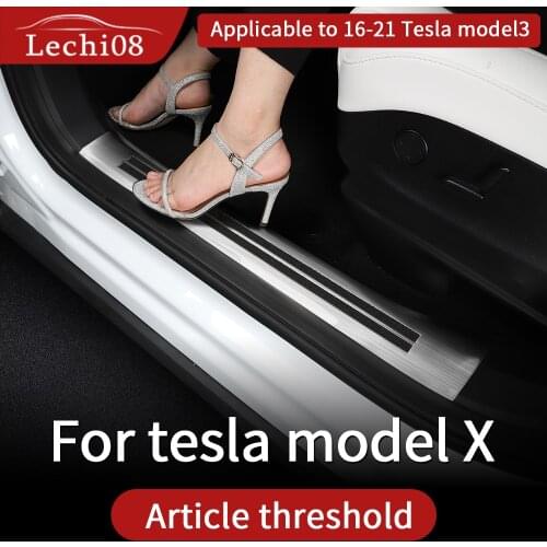 Welcome threshold For tesla model X accessories tesla 2018 model x interior accessories