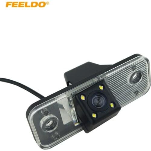 FEELDO 1Set Special Car Backup Rear View Camera With LED For Hyundai Santa Fe/Azera/Kia Carens Parking Camera #AM886