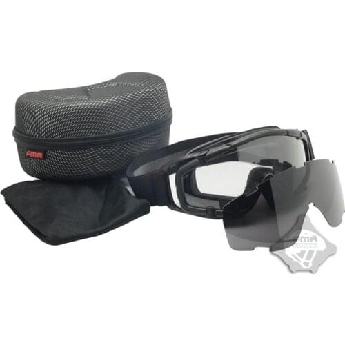 FMA Ballistic-Goggle Outdoor professional protection Tactical Wind Goggle Helmet Lens Black Motorcycle dust-proof Pilot glasses