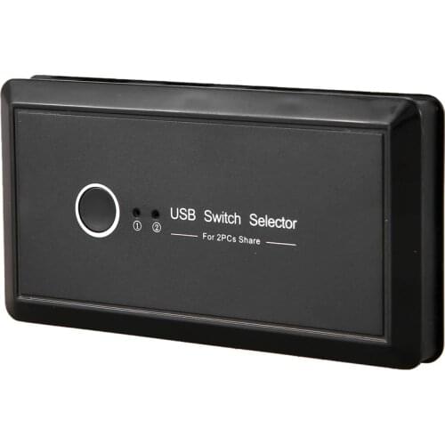 KVM Switch Box USB2.0 Switcher 2 Port PCs Sharing 4 USB Devices for Keyboard Printer Monitor USB Switch