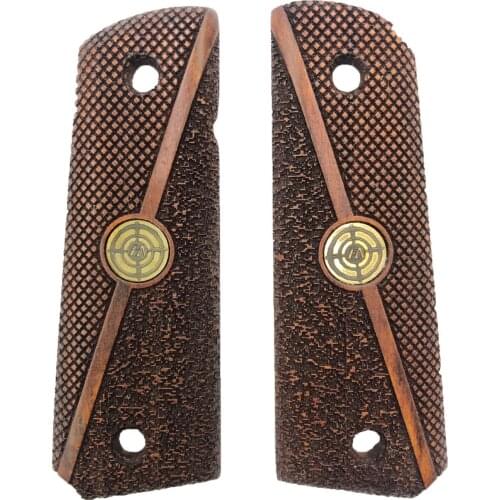 M TAC Colt 1911 Compatible Custom Pattern Laser Cut Wooden Grip Mod69