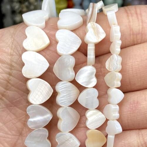 Natural White Love Shell Mother Of Pearl Loose Spacer Beads For Jewelry Making DIY Bracelet Necklace Handmade 6/8/10mm