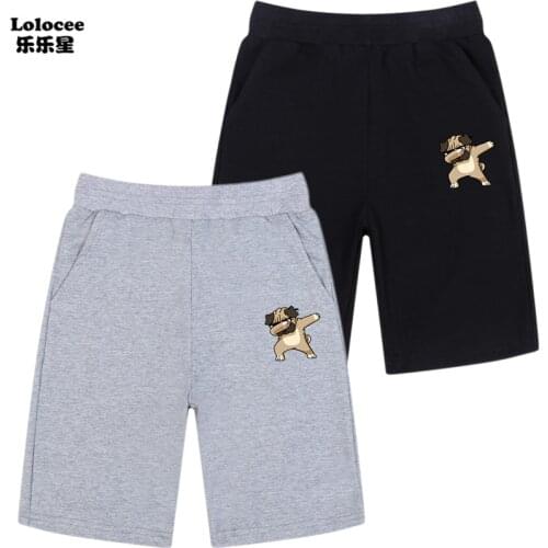 Newest Fashion Funny Dab Dog Animal Print Shorts For Boys Dabbing Husky Dog Short Jogger Pants Kids Sport Clothes