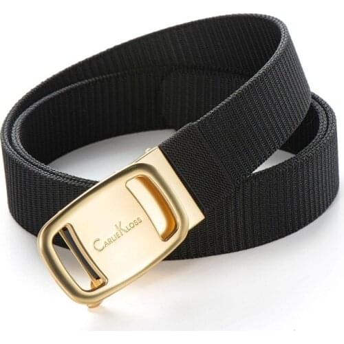 ZLY 2021 New Fashion Nylon Belt Men Women Zinc Alloy Buckle Cool Logo Luxury Quality Waistband Jeans Brand Designer Casual Style