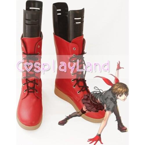 Persona 5 Dancing Star Night Queen Makoto Niijima Cosplay Boots Shoes for Adult Women Shoes Costume Accessories Custom Made