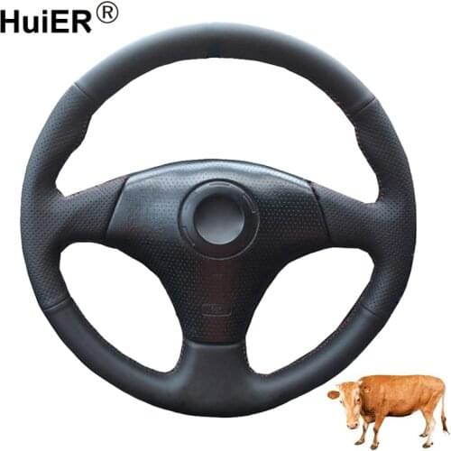 Hand Sewing Car Steering Wheel Cover Top Cow Leather For Toyota RAV4 1998-2003 Celica 1998-2005 Corolla (US) 2003-2006 2007 2008