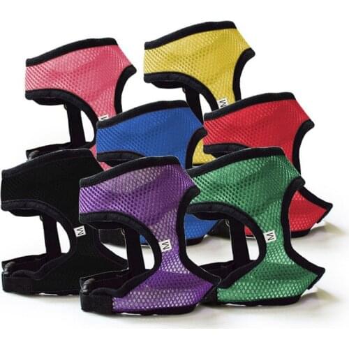 Dog Harness Vest Adjustable Breathable Dog Harness Soft Nylon Mesh Vest Harness For Dogs Puppy Cat Collar Pet Dog Chest Strap