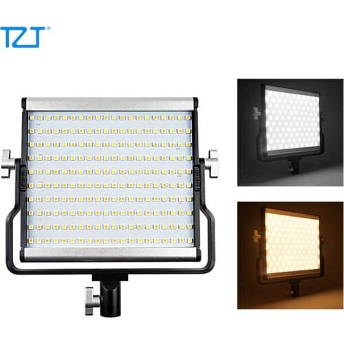 TZT 15W Studio Video Light LED Studio Light Panel 1650lm 3200-5600K Dimming 200 LEDs PU5220 (US Plug)
