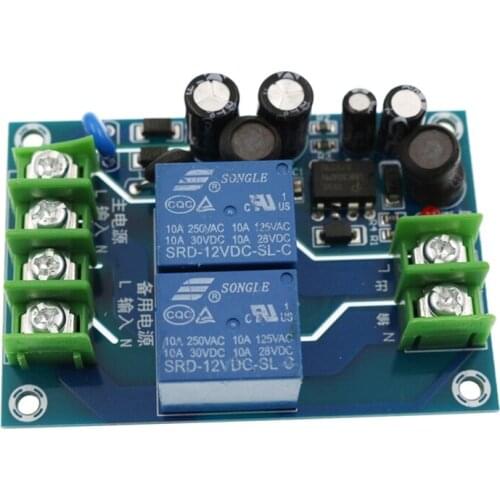 220V Power Switch 2-Way Automatic Power Supply 2-In-1-Out 10A Dual Power Supply Switch Module