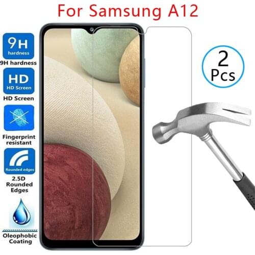 Tempered glass screen protector for samsung a12 case cover on galaxy a 12 12a protective phone coque bag samsunga12 galaxya12 9h