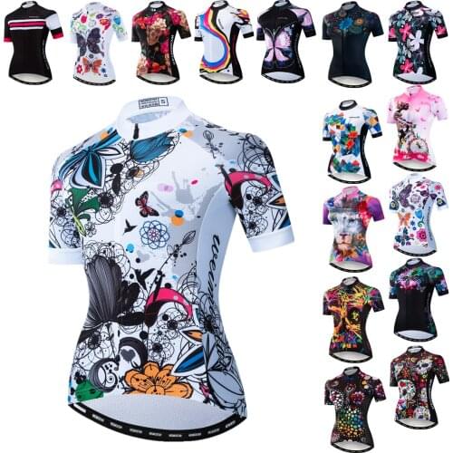 Women Cycling Jersey Shirt Summer Bicycle Cycling Clothing Maillot Ciclismo Short Sleeve MTB Bike Jersey Tops Quick Dry